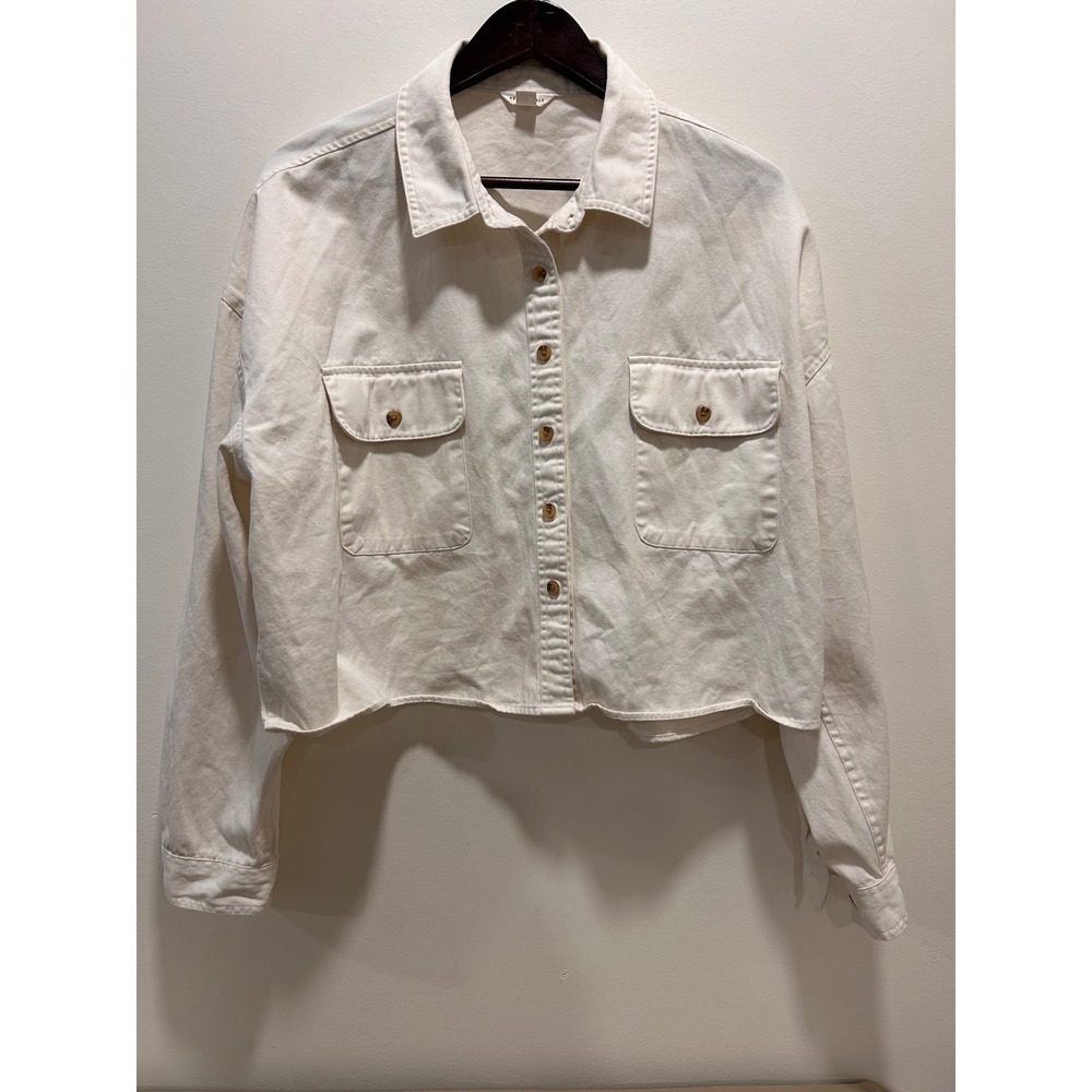 Off white Aeropostal crop jacket sz XL